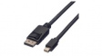 11.44.5635 Video Cable, Green, DisplayPort Plug - Mini DisplayPort Plug, 2560 x 1600, 2m