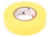 PLH-PR37-19-20/YE, Лента: электроизоляционная; W:19мм; L:20м; D:0,18мм; желтый; 260%, PLYMOUTH