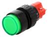 V16Y-11Z-24G, Переключатель: кнопочный; 2; SPDT; 3A/250ВAC; 2A/24ВDC; зеленый, Onpow