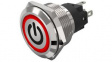 82-6151.2114.B002 Illuminated Pushbutton 1CO, IP65/IP67, LED, Red, Maintained Function