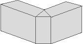 Z651320WS, Outer corner 130 mm 65 mm, Demira