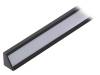 CORNER14 F/Y BK 1M SET STD, Профиль для LED модулей; молочный; угловой; черный; L: 1м; 30/60°, TOPMET