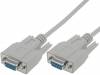 AK-610106-020-E, Кабель; D-Sub 9pin гнездо, с обеих сторон; 2м; серый, ASSMANN