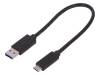 50420, Кабель; USB 3.0,USB 3.1; вилка USB A, вилка USB C; 250мм, QOLTEC