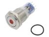 MP0045/1E1RD220S Pushbutton Switch, Vandal Proof, Red, 2CO, IP67, Latching Function