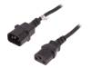 53897, Кабель; IEC C13 "мама", IEC C14 "папа"; 1,8м; черный; 3x0,75мм2, QOLTEC