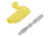 FK15LNI/1/GE, Вилка; "банан" 4мм; 16А; 70ВDC; желтый; с осевым гнездом 4мм; 1мм2, Schutzinger