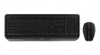 JD-7000FR-2 GENTIX Wireless Keyboard and Mouse, 2000dpi, FR France/AZERTY, USB, Black