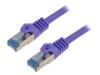 CQ302VS Patch cord; S/FTP; 6a; многопров; Cu; LSZH; фиолетовый; 500мм