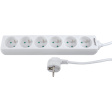 KF-FB-06-W1 Outlet Strip, 6xType E, 1.5 m