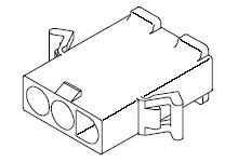 19-09-2038, Plug housing, panel Poles 3, Molex