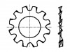 1486799 Шайба; зубчатая (внешние зубцы); M3; D=6мм; h=0,4мм; DIN: 6797A