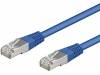 SF/UTP5-CCA-100BL Patch cord; SF/UTP; 5e; многопров; CCA; ПВХ; синий; 10м