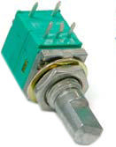 P091P-FC25BR10K, Rotary Potentiometer, 10 kOhm, PCB Pins, BI Technologies