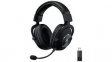 981-000907 LightSpeed Headset, G PRO X, Stereo, On-Ear, 20kHz, Wireless/USB, Black