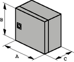 CAB P 504023 S, Plastic enclosure grey 415 x 515 x 230 mm Polyester, Fibox