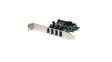 PEXUSB3S4V PCI Express SuperSpeed USB-A Controller Card UASP SATA Power, 4x USB 3.0, PCI-E 