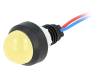 LY-D20-12AC/DC Индикат.лампа: LED; выпуклый; 12ВDC; 12ВAC; Отв: O13мм; IP40