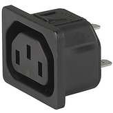6600.4320.21, Flush-type device socket C13 Snap-in, Schurter