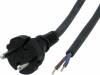 S8RR-2/07/5BK, Кабель; вилка CEE 7/17 (C), провода; 5м; черный; резина; 2x0,75мм2, JONEX