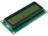 RC1602B-YHY-CSVD, Дисплей: LCD; алфавитно-цифровой; STN Positive; 16x2; зеленый; LED, RAYSTAR OPTRONICS