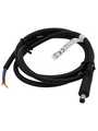 RND 205-01286, DC Connection Cable, 2.1x5.5x9.5mm Plug - Bare Ends, Straight, 500mm, Black, RND Connect