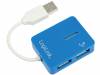 UA0136 Hub USB; USB 1.1,USB 2.0; PnP; синий; Кол-во портов:4; 480Мбит/с