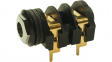 CL1308G / S4/BNB/PC-A GOLD Jack panel socket diam. 6.35 mm black 2 poles