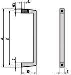 10501-002, Front handle, Schroff