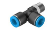 QSTL-3/8-12 Push-In T-Fitting, 63.5mm, Compressed Air, QS