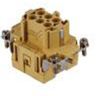 JCSEF 06, JCSE - JSE, 6 poles + earth, female insert, with female contacts, tinned, ILME