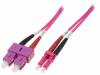 DK-2532-05-4, Световодный патч-корд; OM4; LC/PC, SC/PC; 5м; LSZH; Цвет: пурпурный, DIGITUS