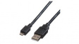 11028310 Cable USB-A Plug - USB Micro-B Plug 150mm USB 2.0 Black