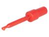 R8-H16E-R, Щуп-зажим; типа крючок; 3А; 60ВDC; красный; Изоляция: ABS; 2мм, SCI
