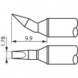 STTC-098 Паяльный наконечник Долотообразное изогнутый, длина 9,9 мм 1.8 mm