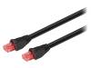 55436, Patch cord; U/UTP; 6; Cu; PE; черный; 40м; 24AWG, Goobay
