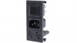 BZV03/Z0000/05 Plug combi-module C14 Faston 6.3 x 0.8 mm 10 A/250 VAC black Snap-in L + N + PE