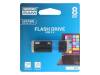 USL2-0080K0R11, Флешка; USB 2.0; 8ГБ; черный; Считывание:20МБ/с; Запись:5МБ/с, GOODRAM