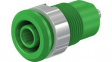 49.7049-25 Safety Socket diam.4mm Green 24A 1kV Nickel-Plated