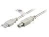50833, Кабель; USB 2.0; вилка USB A, вилка USB B; 5м; серый; Проводник: Cu, Goobay