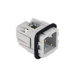 JKM 03, male insert, 3 poles + PE, ILME