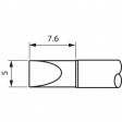 STTC-017 Паяльный наконечник Долотообразное, длина 7,6 мм 5.0 mm