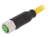 7000-08061-0110150, Соединительный кабель; M8; PIN:4; прямой; 1,5м; вилка; 50ВAC; 4А, MURRELEKTRONIK