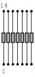 4114R-1-101LF Резисторная сборка, DIL 100 Ω ± 2 %