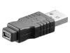 50969, Адаптер; USB 2.0; вилка USB A, гнездо USB B mini, Goobay