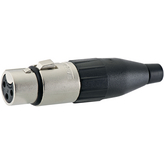 AC3F, XLR, 3 Poles AC Soldering Connection Nickel - Plated, Amphenol