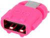 AA0065 Адаптер; OTG, USB 2.0; гнездо USB A, вилка micro USB B; розовый