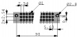 3-1393641-1 Многополюсный разъем, C 96-штыревой DIN 41612