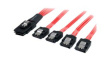 SAS8087S450 SAS Cable 500 mm Red