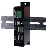 EX-1163HM, Industrial Hub USB 2.0 4x Black, Exsys